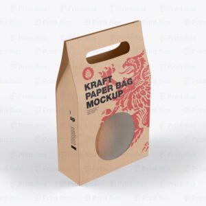 Custom Die Cut Handle Kraft Bags